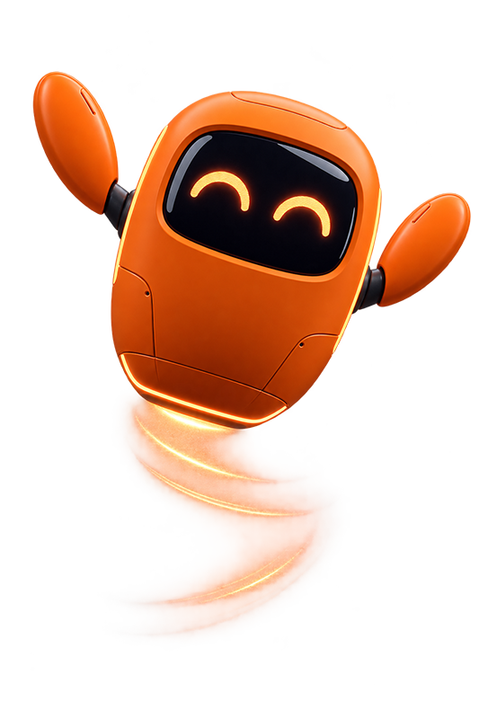 Ten, the CloudTen mascot, mid-jump with arms raised