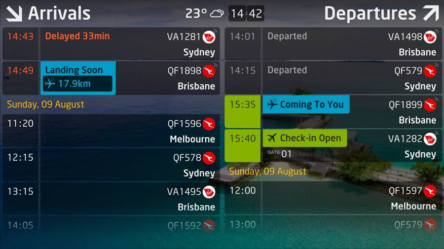 Vertical split arrivals and departures